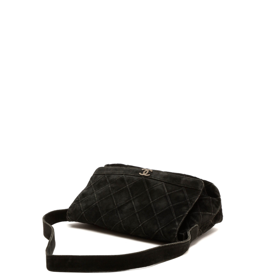 Chanel CC Suede Flap Bag