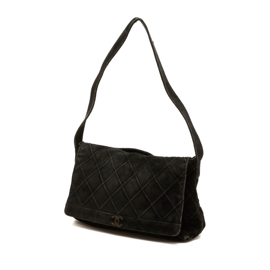 Chanel CC Suede Flap Bag