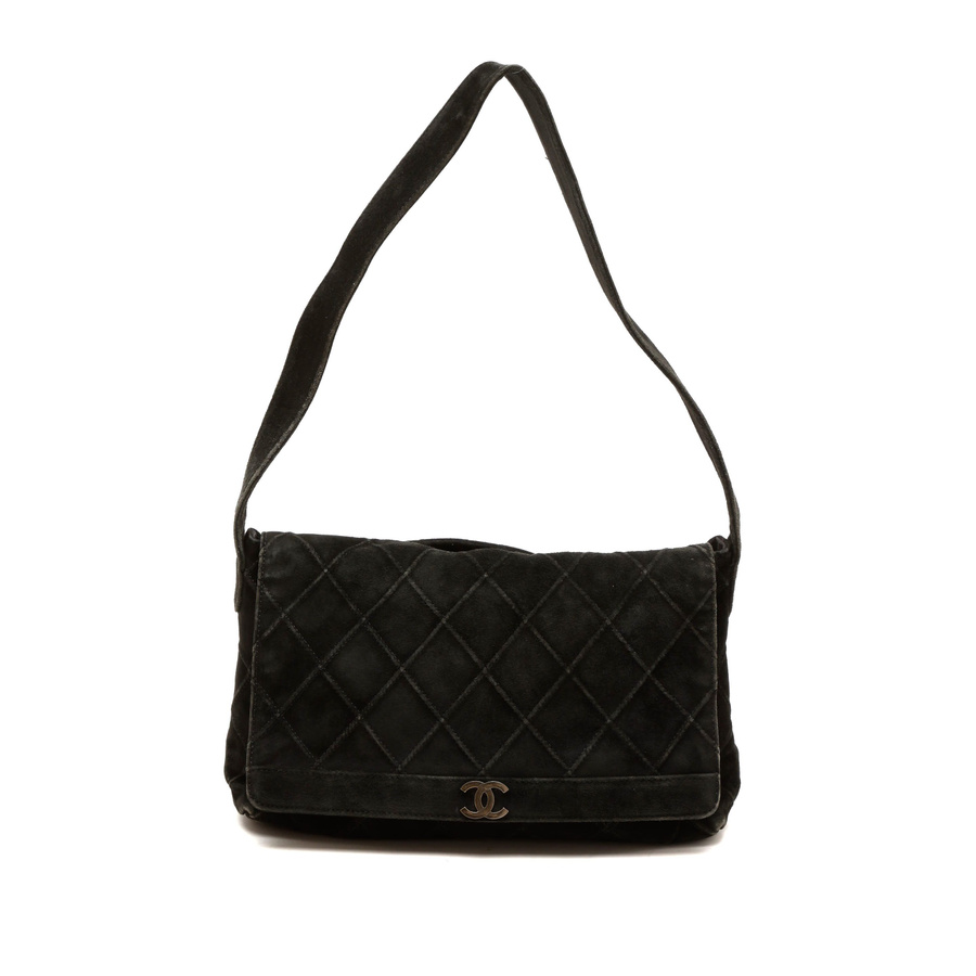 Chanel CC Suede Flap Bag