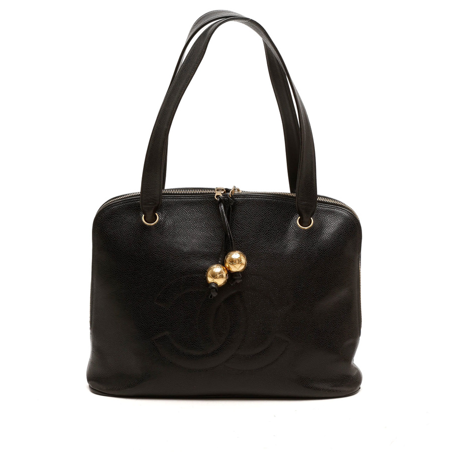 Chanel Coco Mark Caviar Tote Bag