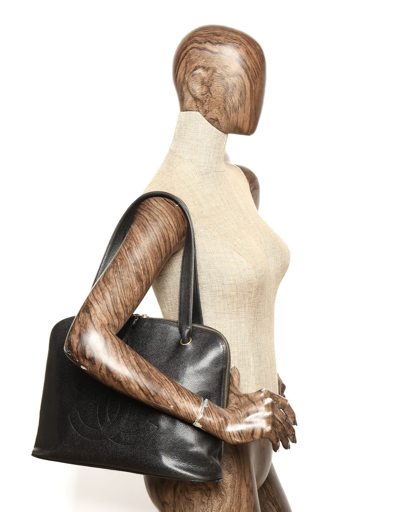 Chanel Coco Mark Caviar Tote Bag