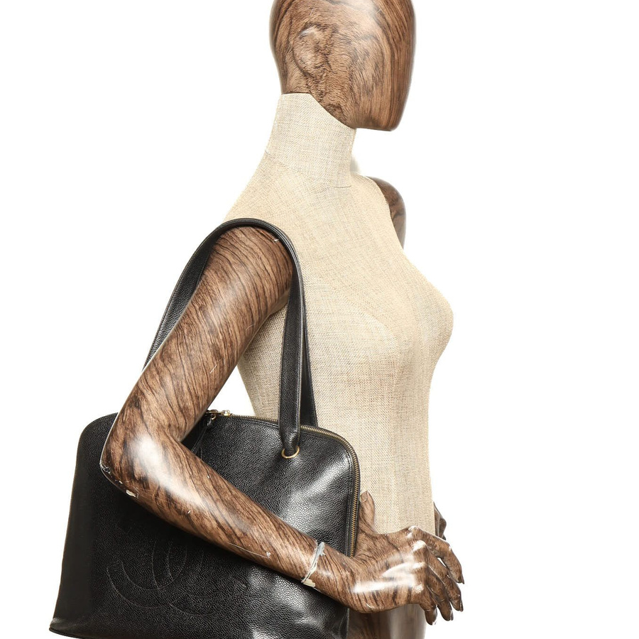 Chanel Coco Mark Caviar Tote Bag