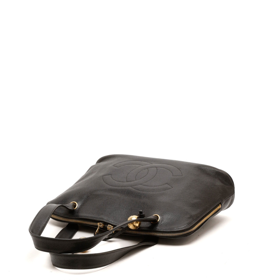 Chanel Coco Mark Caviar Tote Bag