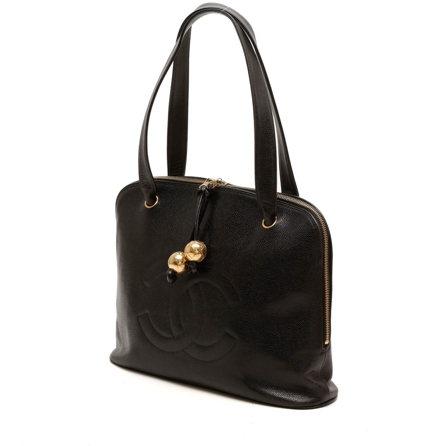 Chanel Coco Mark Caviar Tote Bag