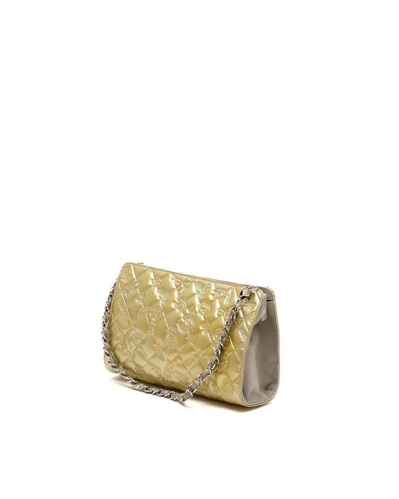Chanel Patent Precious Symbols Pochette Bag