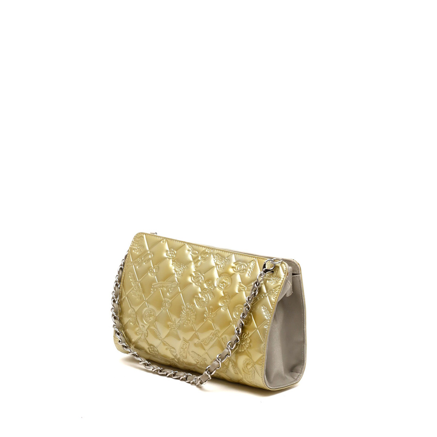 Chanel Patent Precious Symbols Pochette Bag