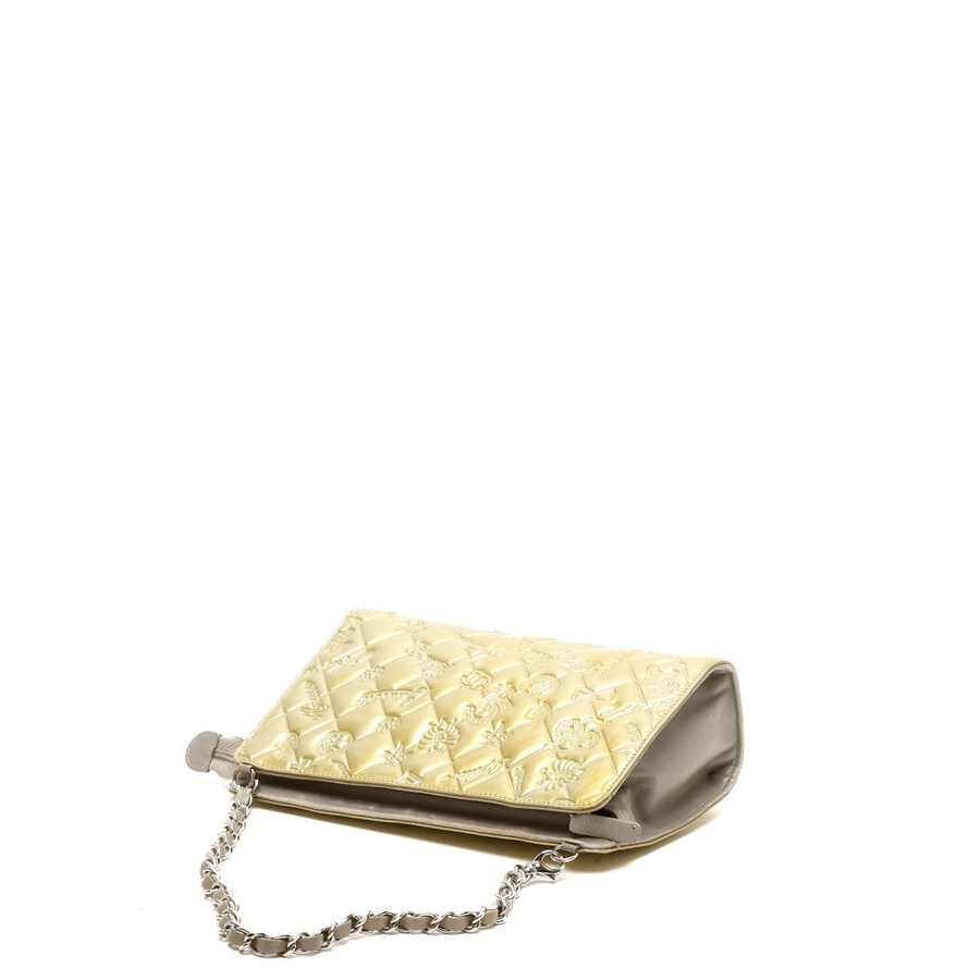 Chanel Patent Precious Symbols Pochette Bag