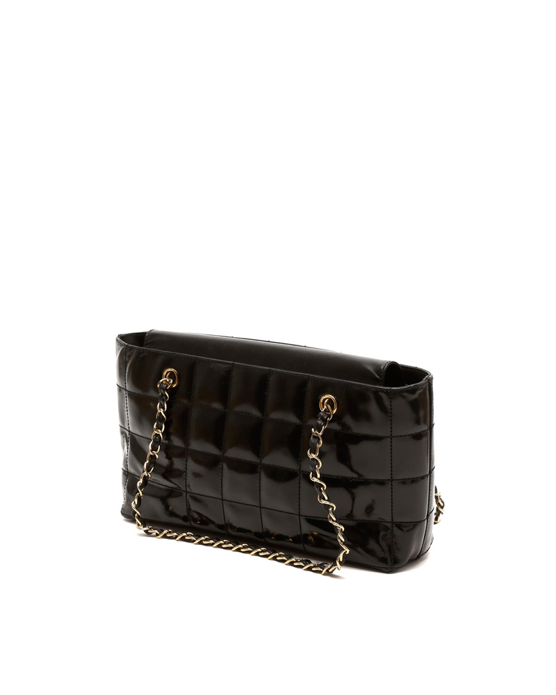 Chanel Patent Chocolate Bar Tote Bag