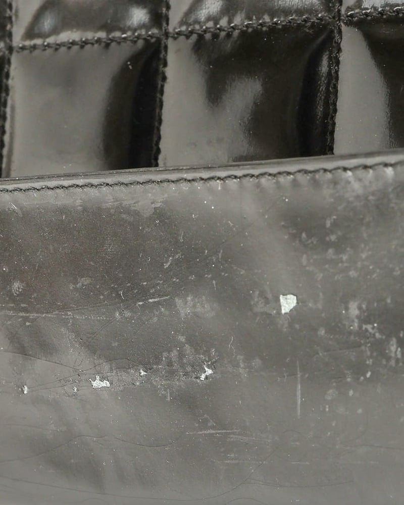 Chanel Patent Chocolate Bar Tote Bag