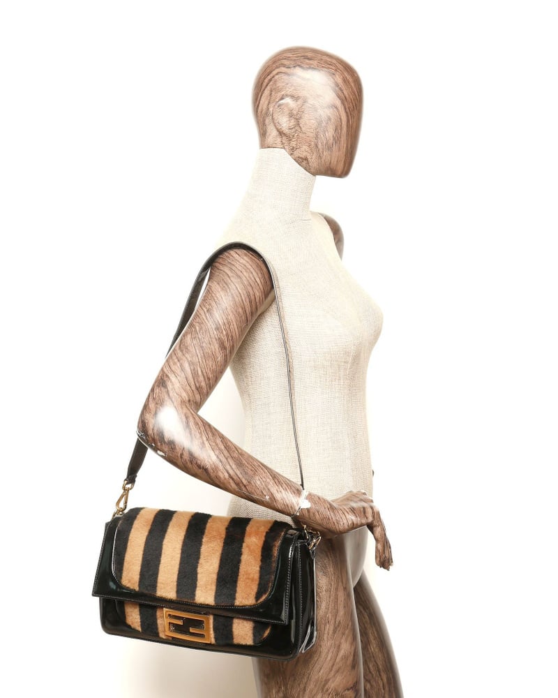 Fendi Shearling Baguette Bag