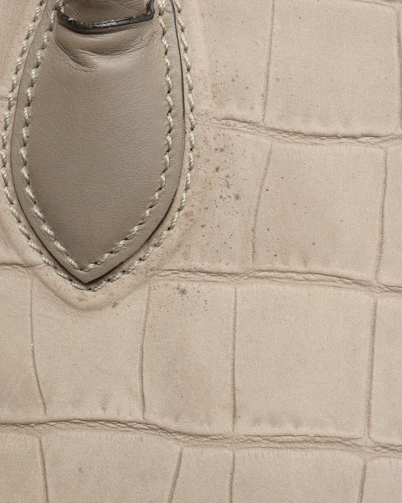 Céline Crocodile Embossed Nubuck Luggage Phantom Tote Bag