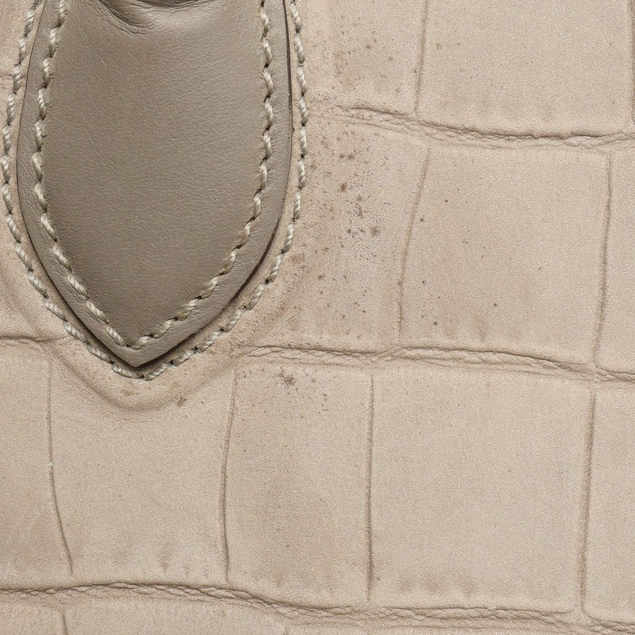 Céline Crocodile Embossed Nubuck Luggage Phantom Tote Bag