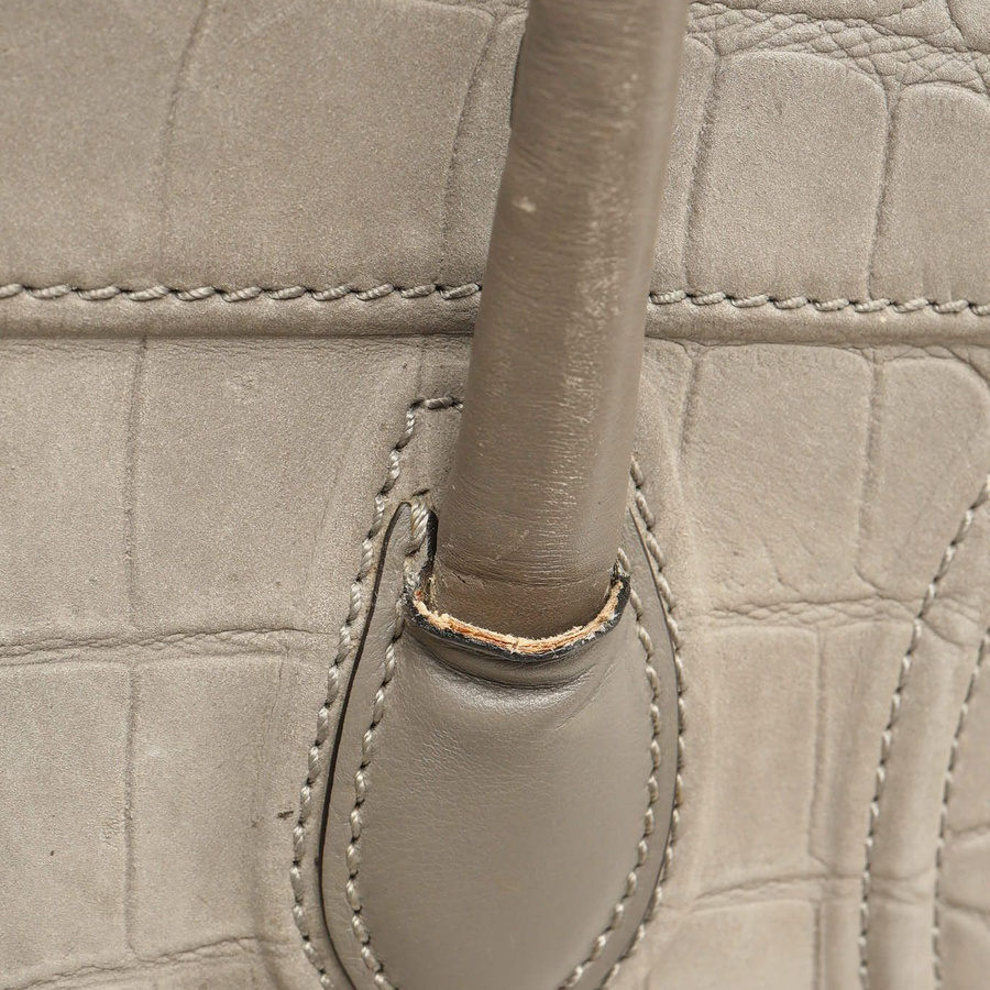 Céline Crocodile Embossed Nubuck Luggage Phantom Tote Bag