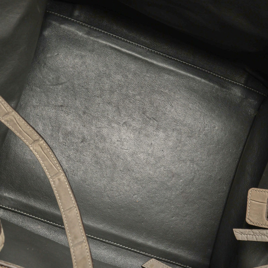 Céline Crocodile Embossed Nubuck Luggage Phantom Tote Bag