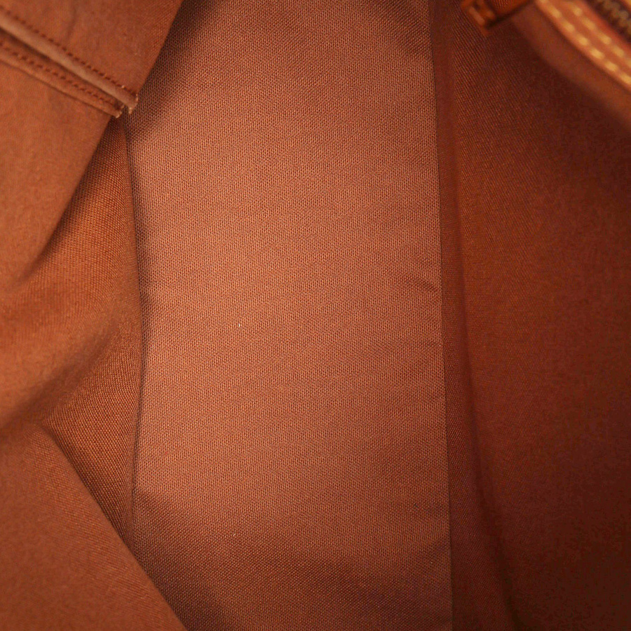 Interior view of the Louis Vuitton Monogram Cabas Mezzo Tote Bag showing the lining