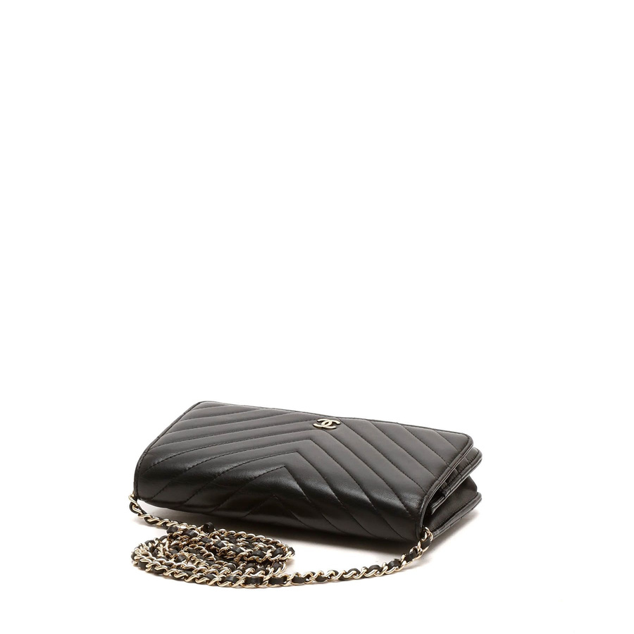 Chanel Chevron Wallet On Chain Bag