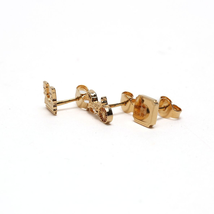 Céline 3-piece set, Horse Carriage, Triomphe and Logo Earrings