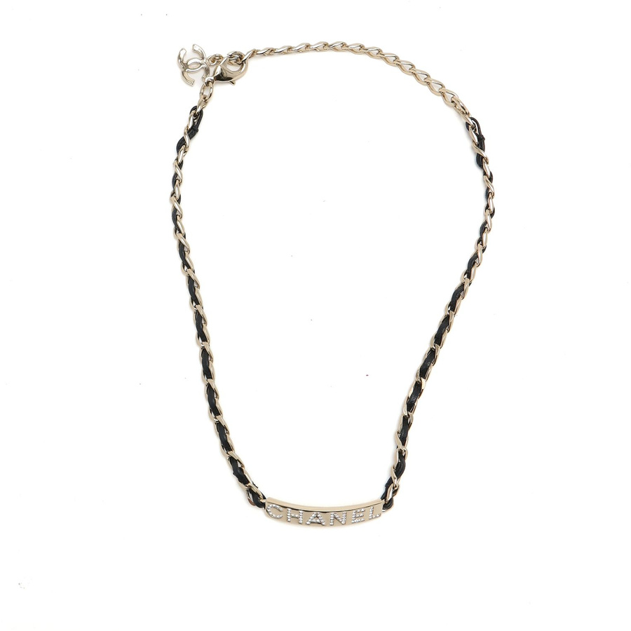 Chanel Leather Chain Choker