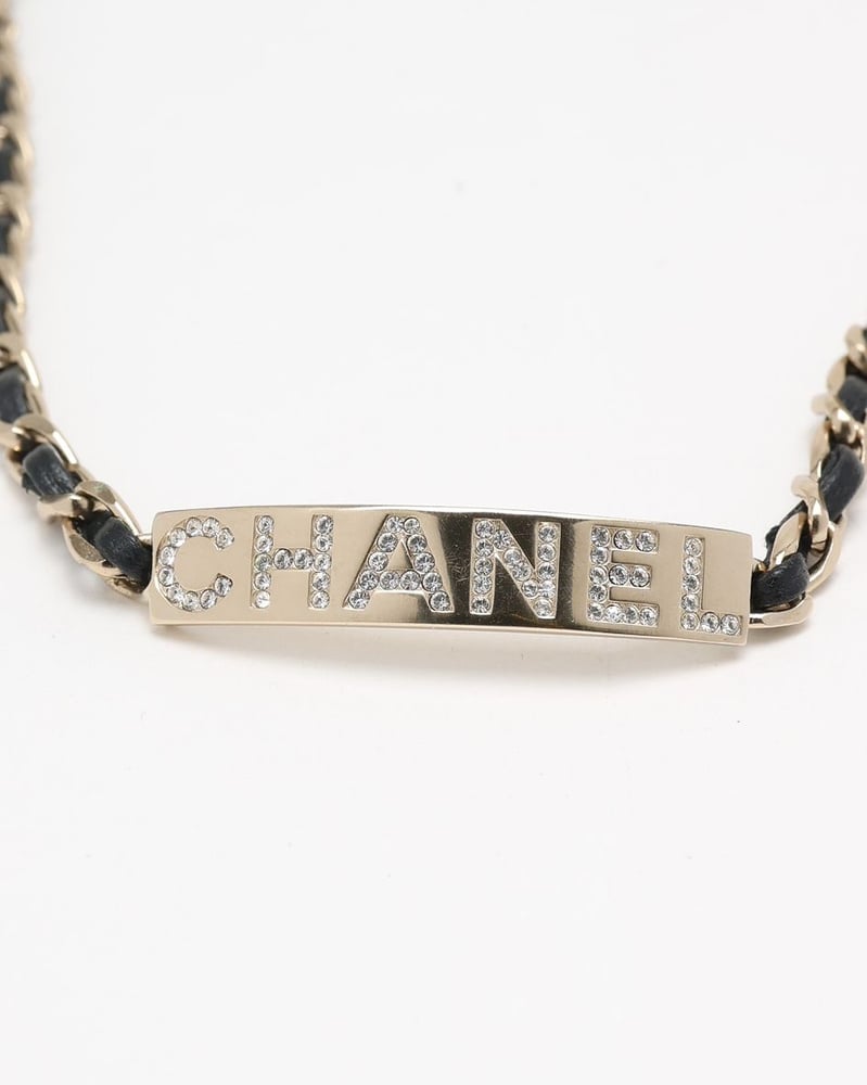 Chanel Leather Chain Choker