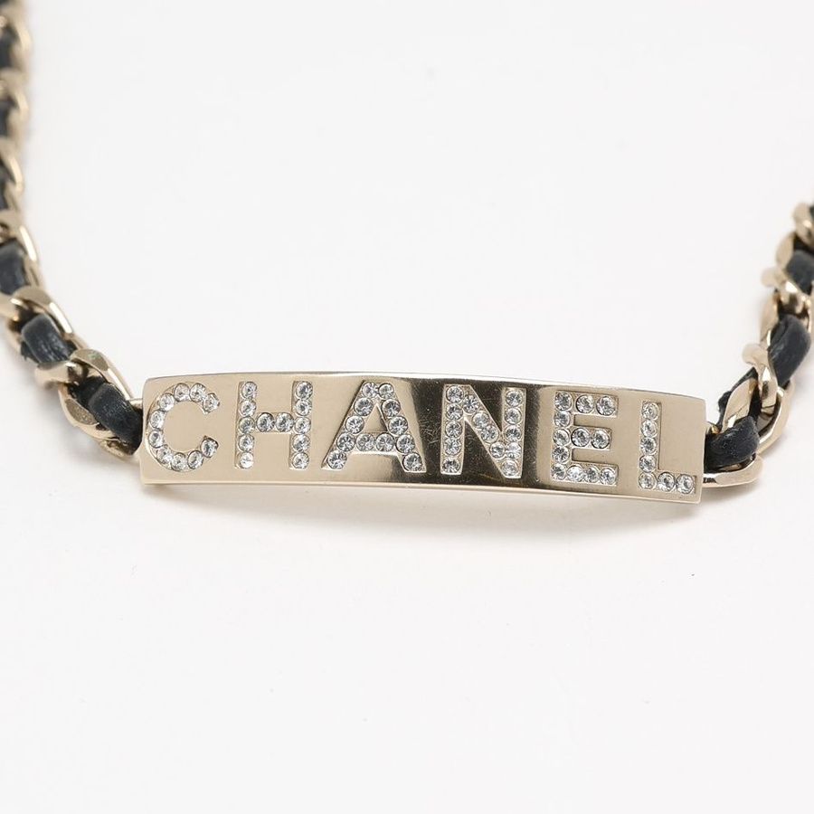 Chanel Leather Chain Choker