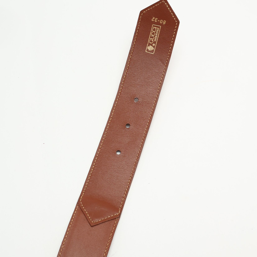 Gucci Web Leather Belt, Size 80