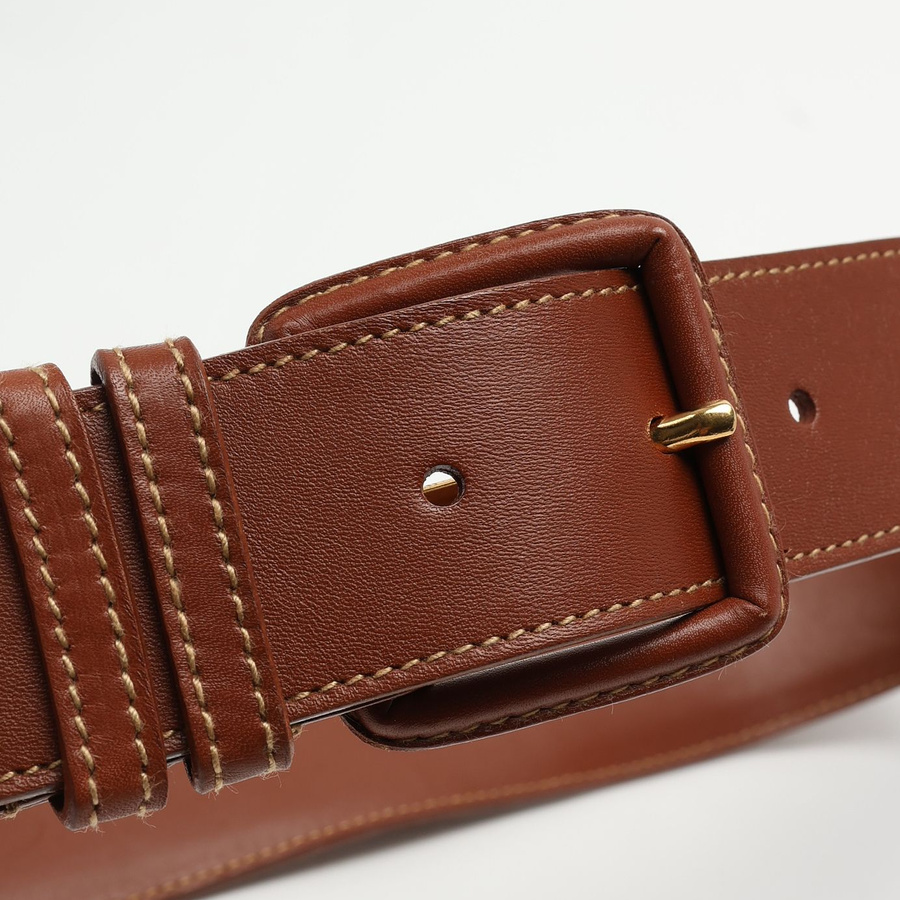 Gucci Web Leather Belt, Size 80