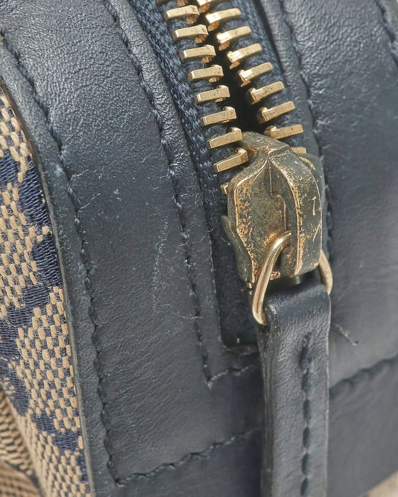 Gucci GG Leather Canvas Pouch