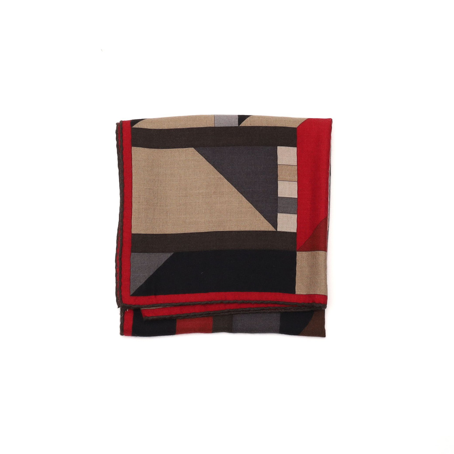 Hermès Carré 100 Anamorphée Cashmere Silk Scarf