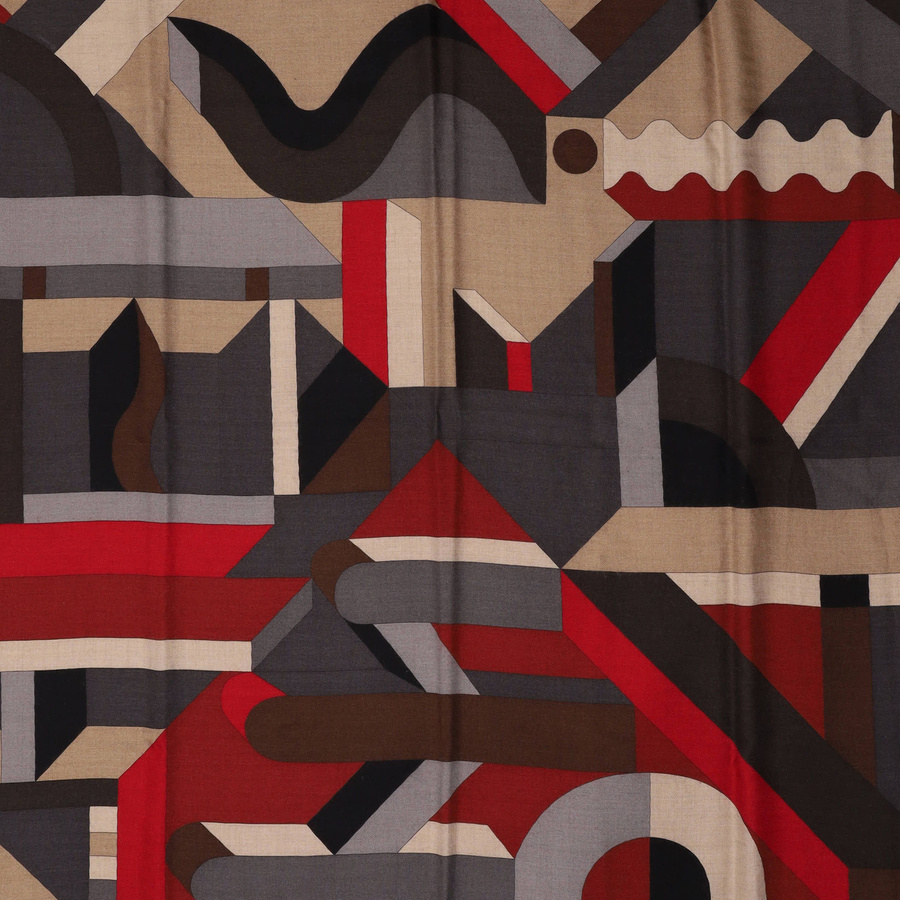 Hermès Carré 100 Anamorphée Cashmere Silk Scarf