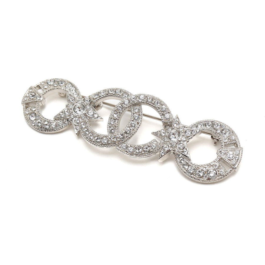 Chanel Coco Mark Rhinestone Brooch