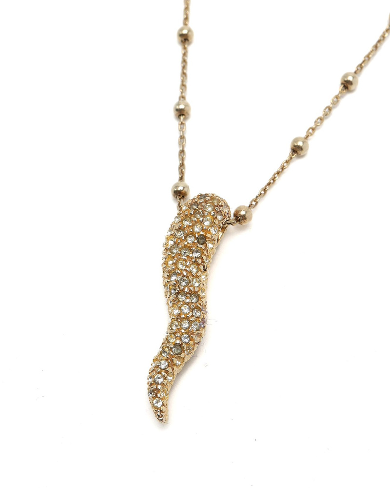 Dolce & Gabbana Cornicello Rhinestone Necklace