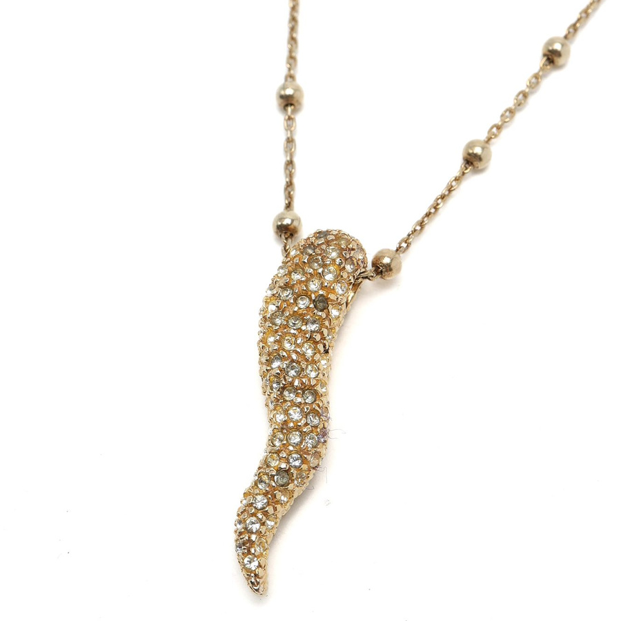 Dolce & Gabbana Cornicello Rhinestone Necklace