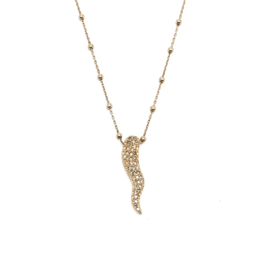 Dolce & Gabbana Cornicello Rhinestone Necklace