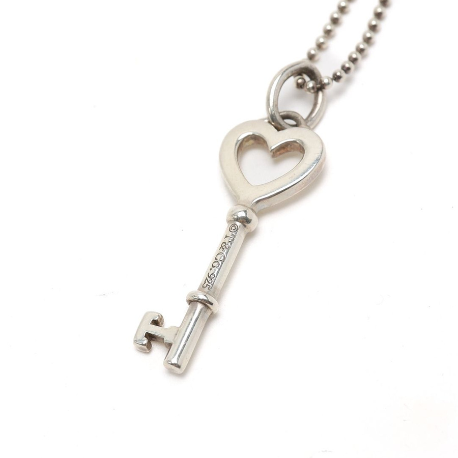 Tiffany & Co Heart Key Silver Necklace