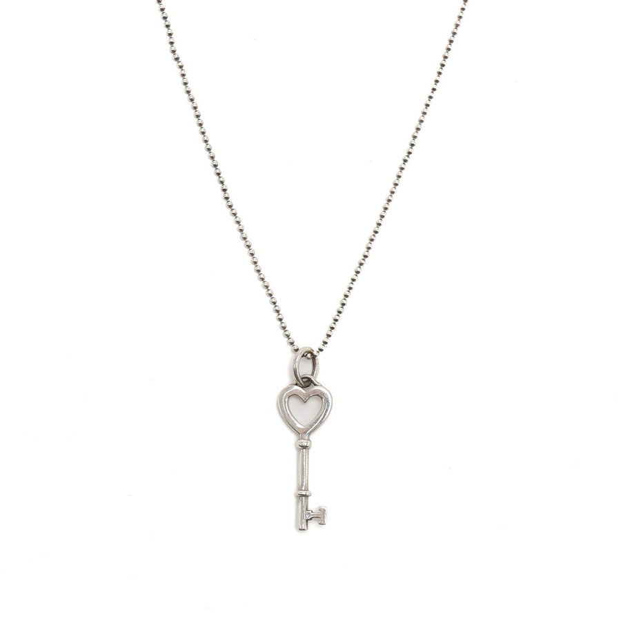 Tiffany & Co Heart Key Silver Necklace