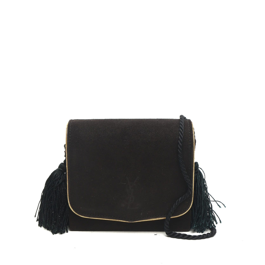Saint Laurent Suede Tassel Bag