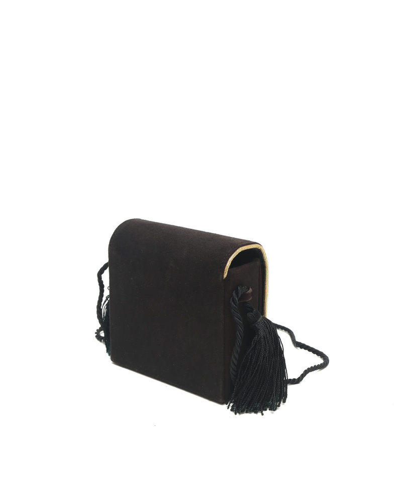 Saint Laurent Suede Tassel Bag