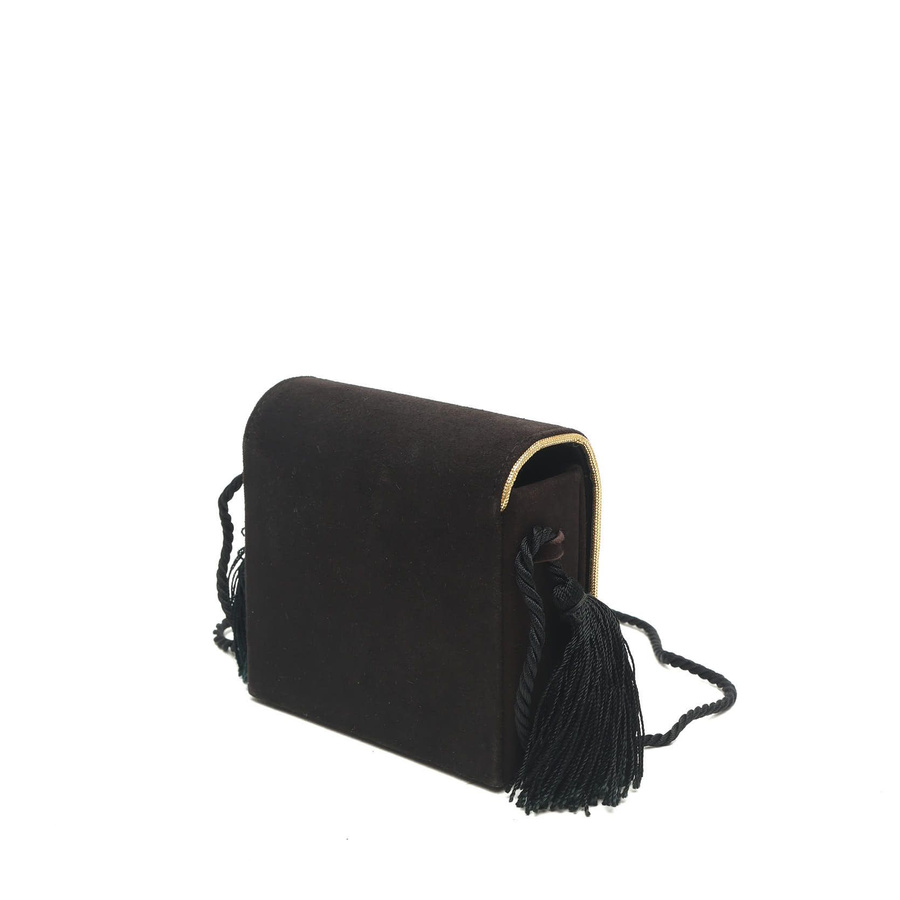 Saint Laurent Suede Tassel Bag