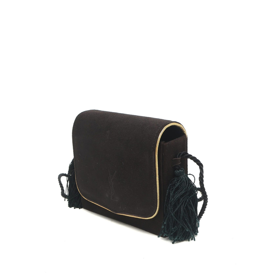 Saint Laurent Suede Tassel Bag
