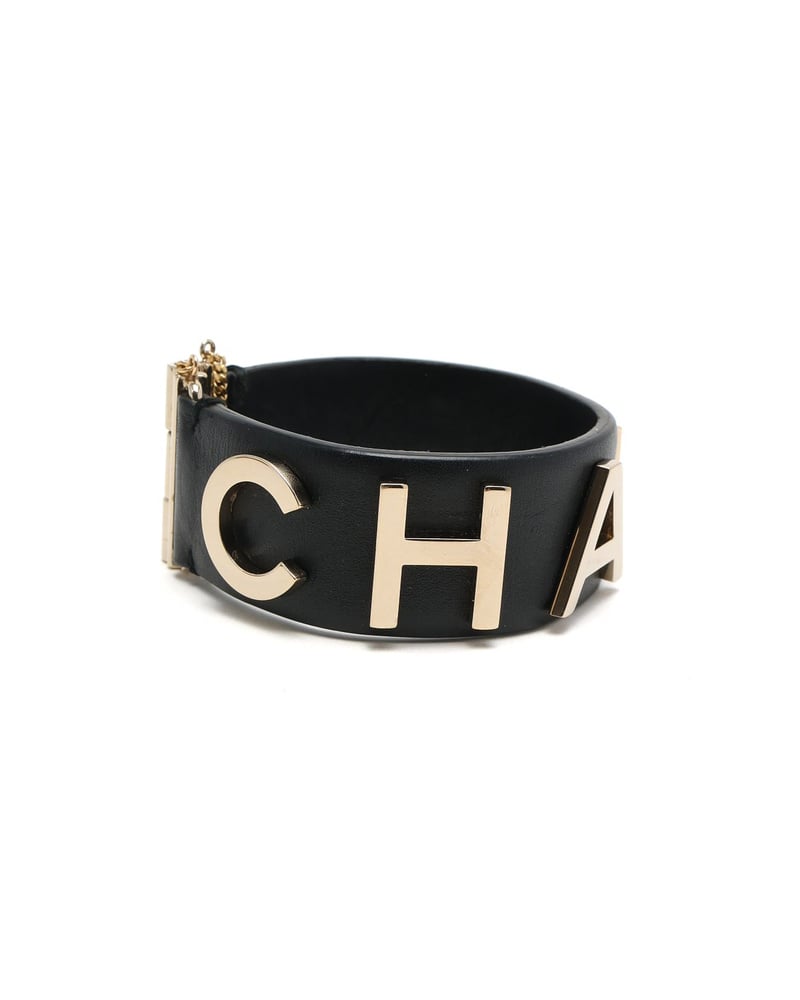 Chanel Leather Wrap Bracelet