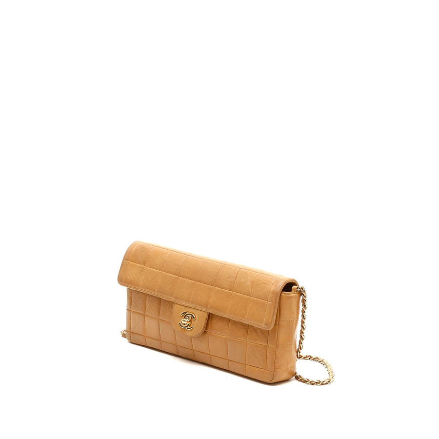 Chanel East West Chocolate Bar Flap Bag