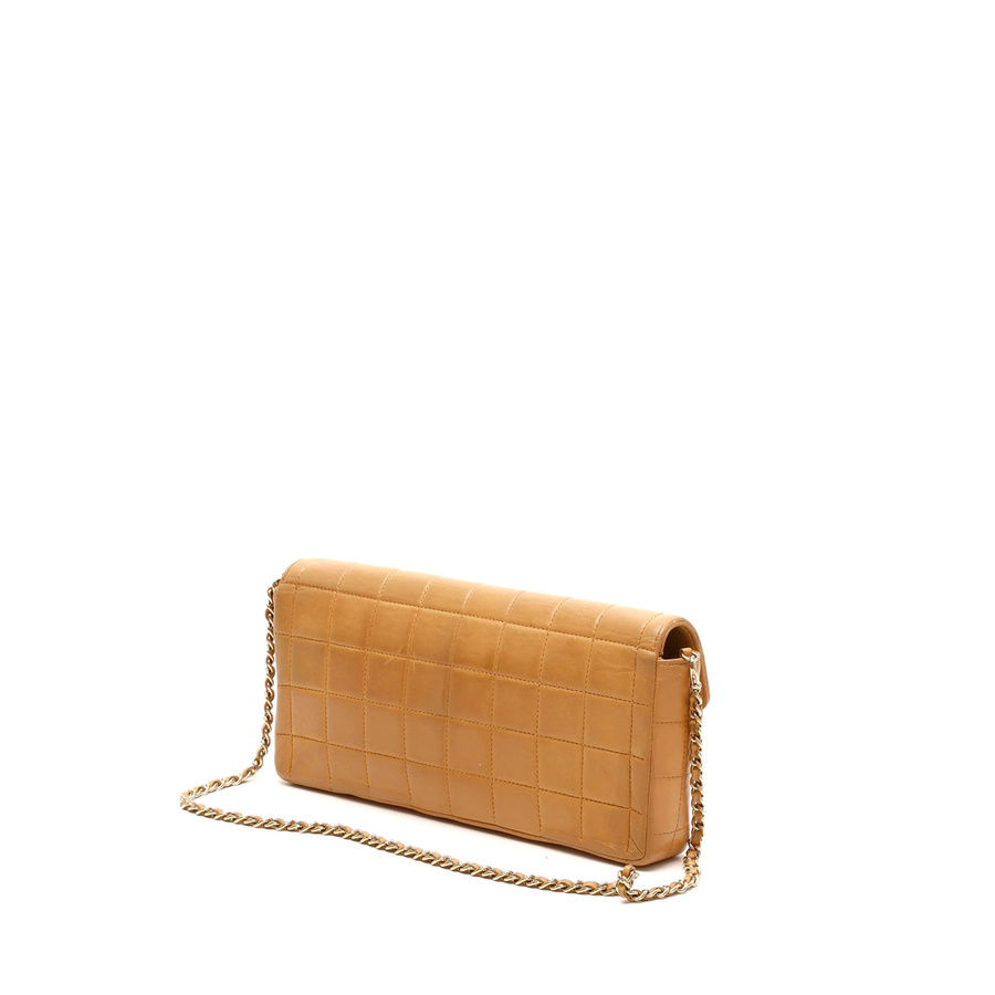 Chanel East West Chocolate Bar Flap Bag
