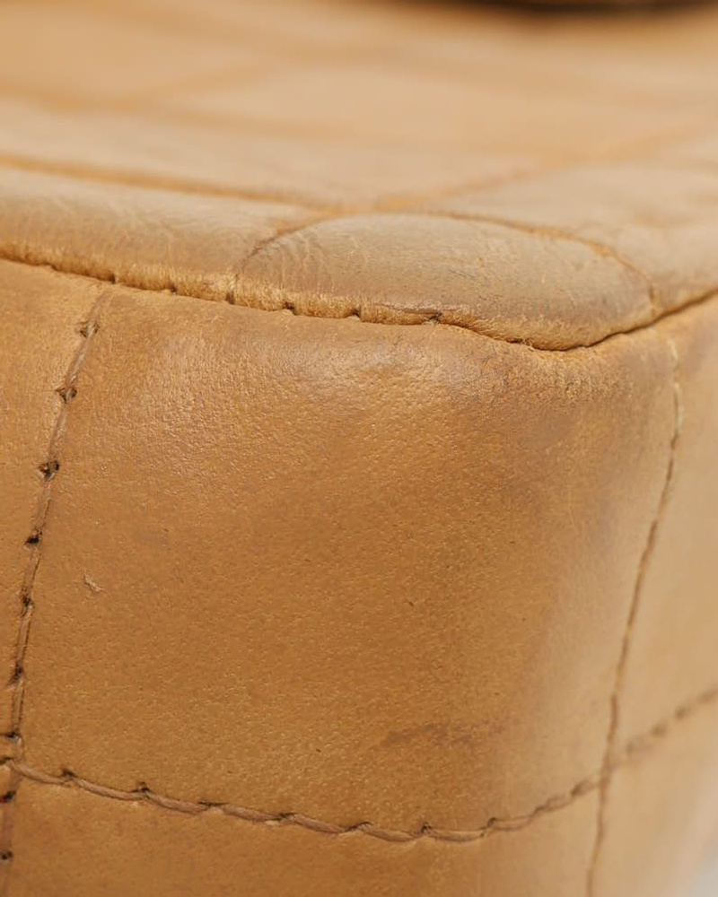 Chanel East West Chocolate Bar Flap Bag