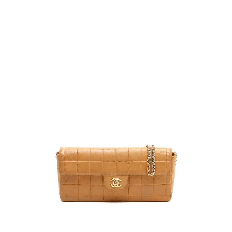 Chanel East West Chocolate Bar Flap Bag