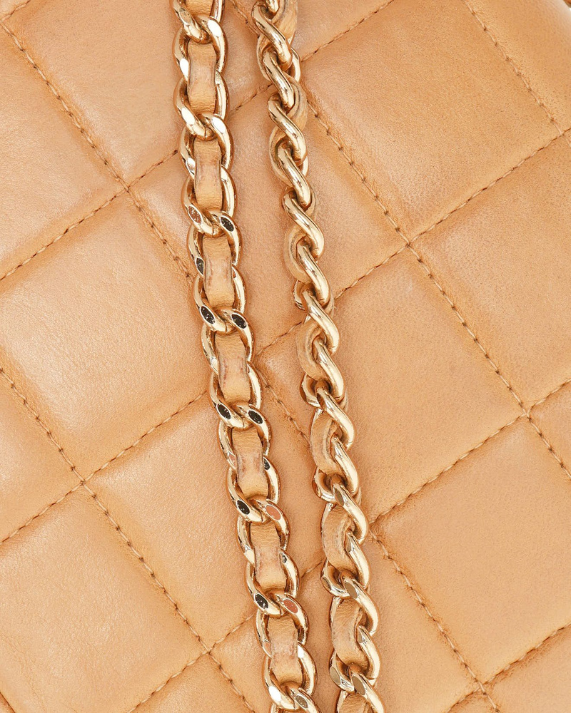 Chanel East West Chocolate Bar Flap Bag
