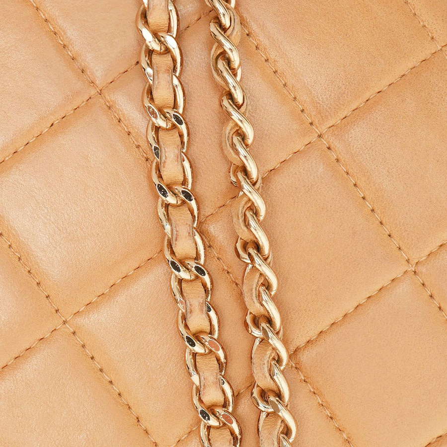 Chanel East West Chocolate Bar Flap Bag
