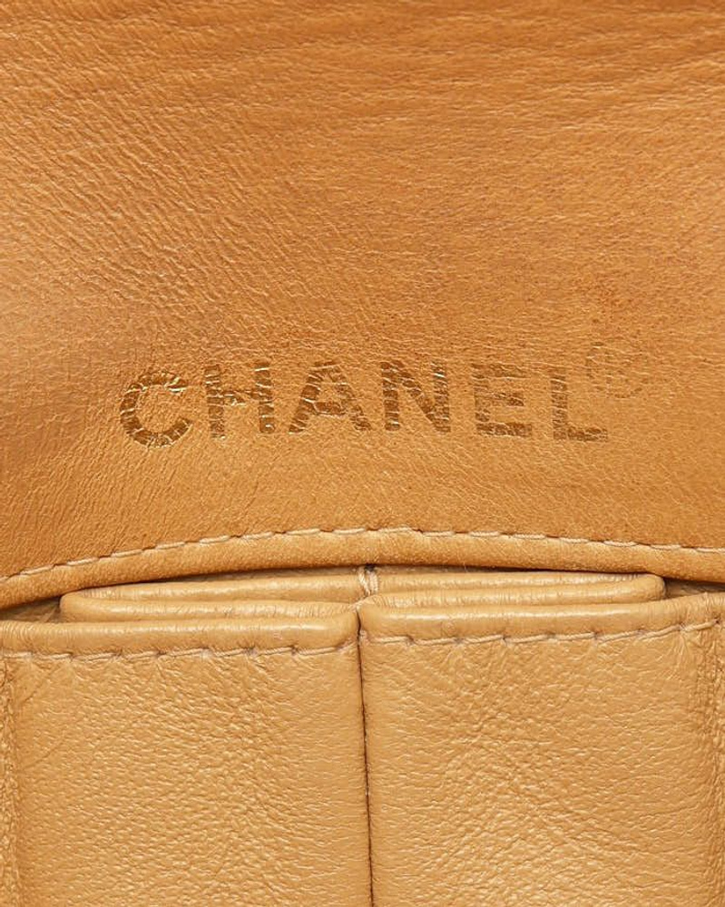 Chanel East West Chocolate Bar Flap Bag