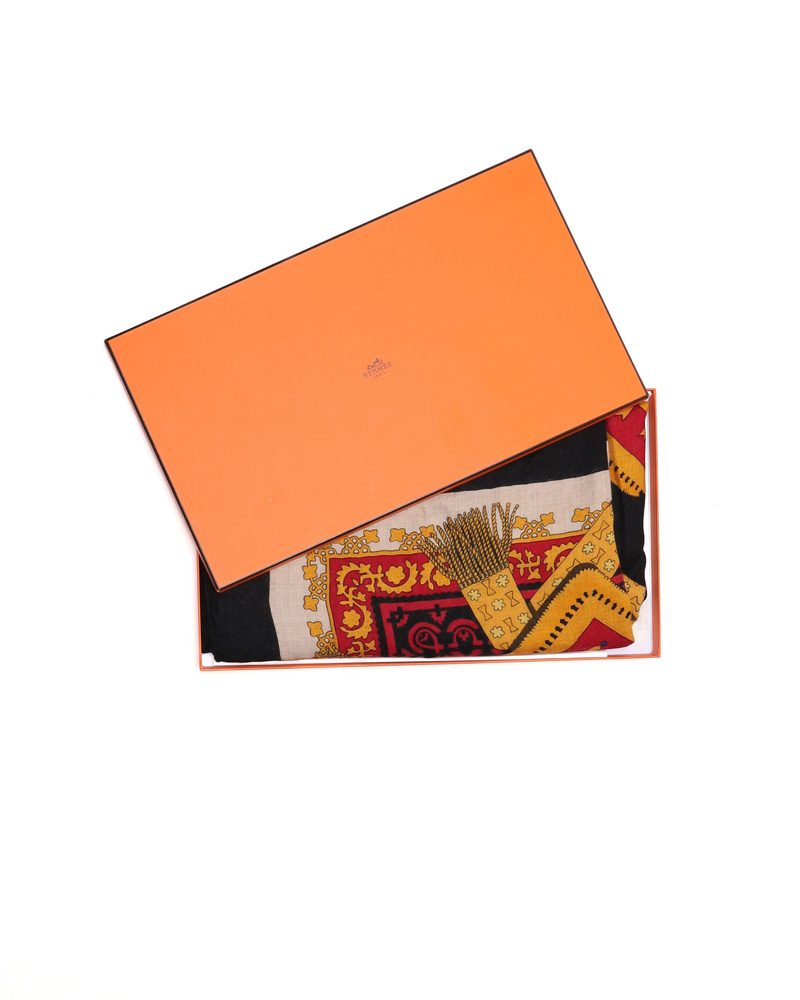 Hermès 140 Brins D'Or Cashmere Silk Scarf