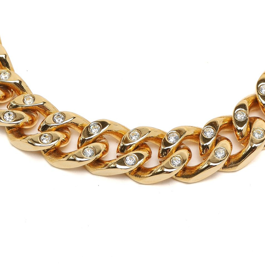 Valentino Marudini Rhinestone Chain Bracelet