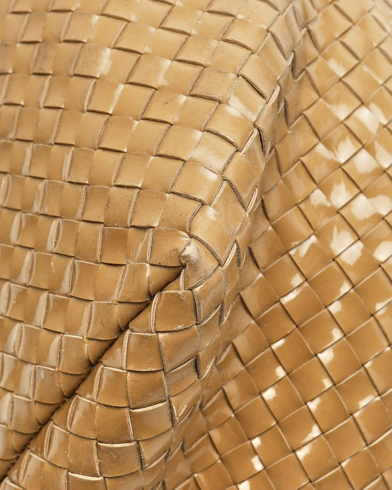 Bottega Veneta Patent Intrecciato Cabat GM Tote Bag